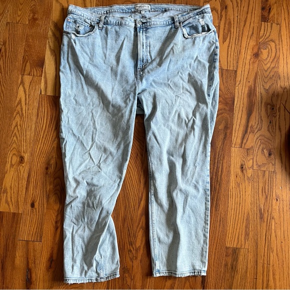 Abercrombie & Fitch Curve Love Ultra High Rise Ankle Straight Jean 36/22L - Picture 3 of 6